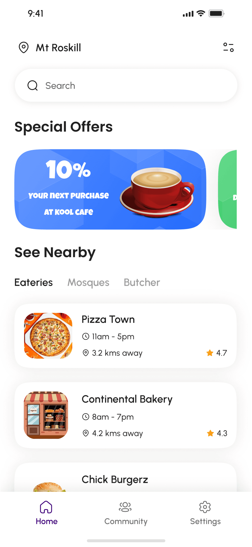 Locate App - Home Screen